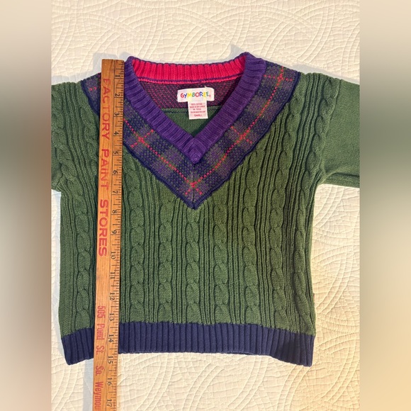 Rainbow Tag Gymboree Vintage V-Neck Sweater Small - Picture 5 of 9